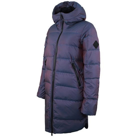 Under Armour ColdGear Navy Blue Womens Iridescent Parka Hooded Coat 1365812 422