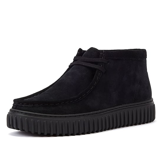 Clarks Originals Torhill Hi Wildleder Herren Schwarz Stiefel - Image 3