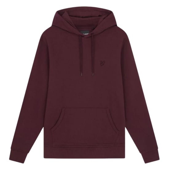 Lyle & Scott Tonal Eagle Logo Burgunder Pullover-Hoodie - Image 1