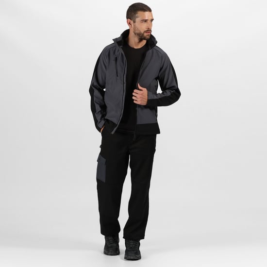 Regatta Mens Contrast 3 Layer Softshell Full Zip Jacke - Image 5
