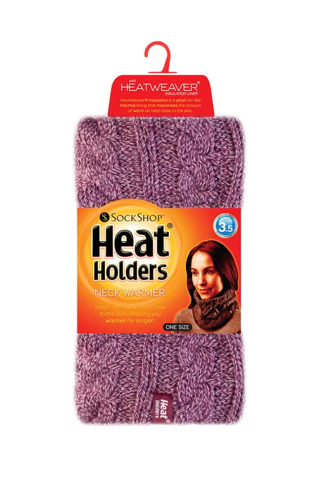 Wärmehalter - Ladies Thick Cable Knit Fleece Lined Neck Warmer - Image 2