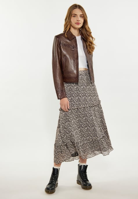 Dreimaster Jacke Damen dunkelbraun - Image 2