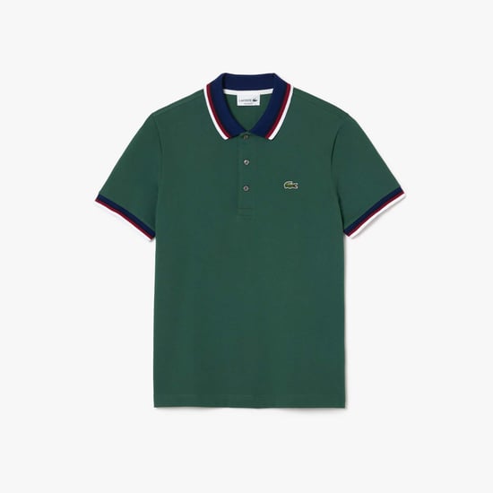 Men's Lacoste Regular Fit Stretch Mini Piqué Polo Shirt in Green