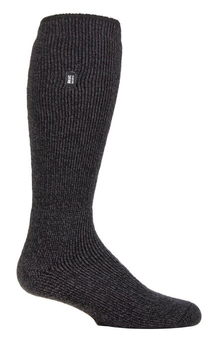 Heat Holders - Herren lange Bein Outdoor Merino Wolle thermische Socken mit verstärkter Ferse und Spitze für den Winter - Schwarz - Image 1
