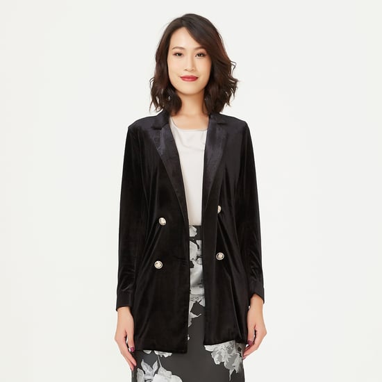 Samtjacke mit doppelter Knopfleiste - Image 1