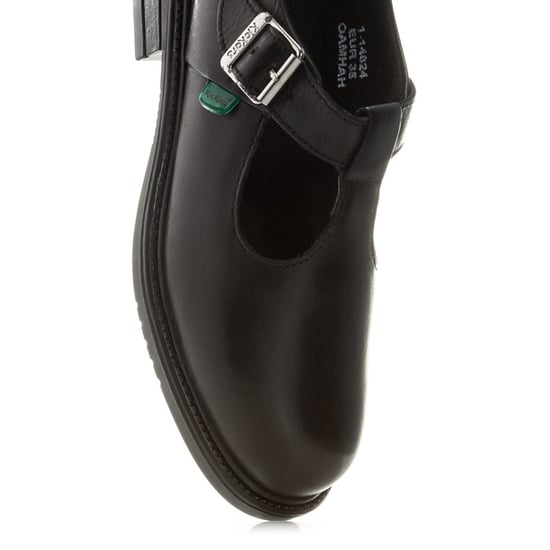 Kickers Kinder Lach T-Bar Lederschuhe für Mädchen in Schwarz - Image 6