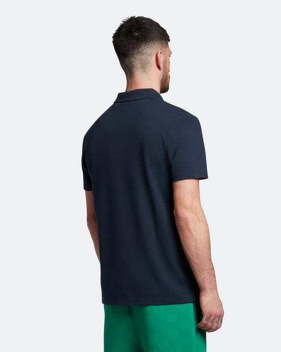 Lyle & Scott Sport Poloshirt mit kurzen Ärmeln in Marineblau - Image 3