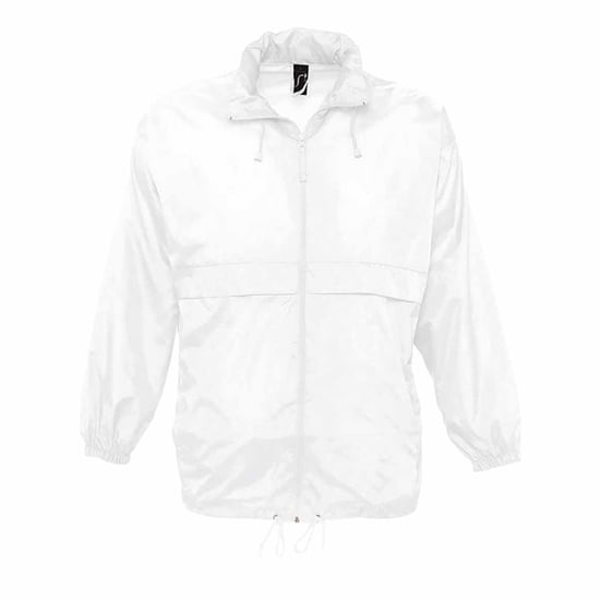 SOLS Unisex Surf Windbreaker Lightweight Jacket (Weiß) - Image 1
