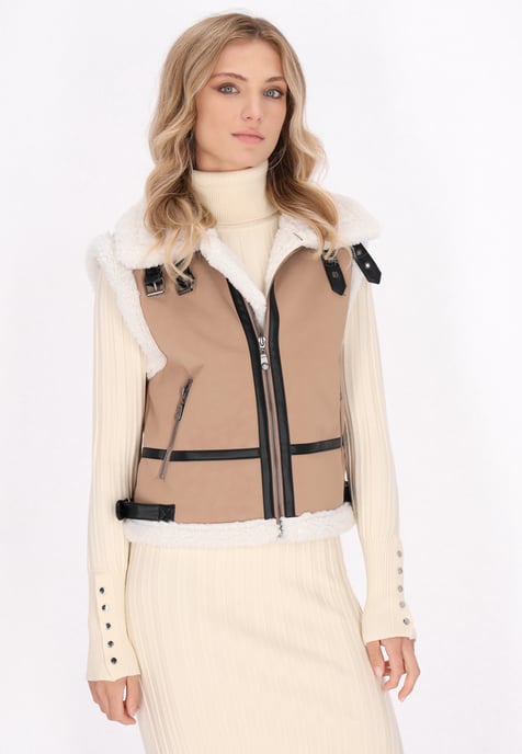 Dreimaster Weste Damen Kamel - Image 3