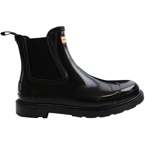 Hunter Commando Chelsea Gloss Damen Schwarze Stiefel - Image 1