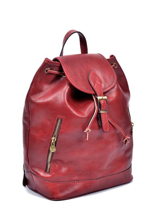 Anna Luchini SS22 AL 3053 Rouge Cuir de vachette Sac - Image 4