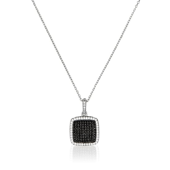 Orphelia Damen-Kette aus 925er Sterlingsilber mit Anhänger, Silber/Schwarz, ZH-4879 - Image 1