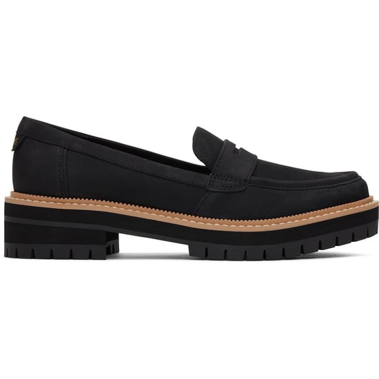 TOMS Cara Leder Damen Schwarz Loafers - Image 4