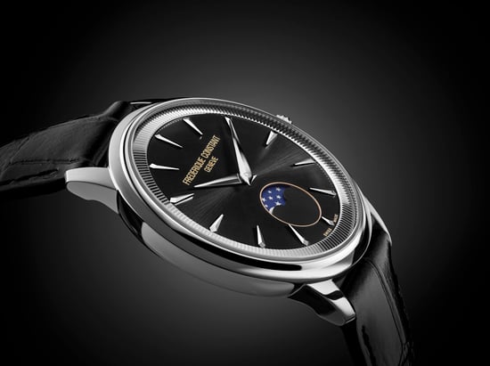 Frédérique Constant Moneta Mondphase Unisex Uhr Schwarz FC-206B3S6 - Image 3