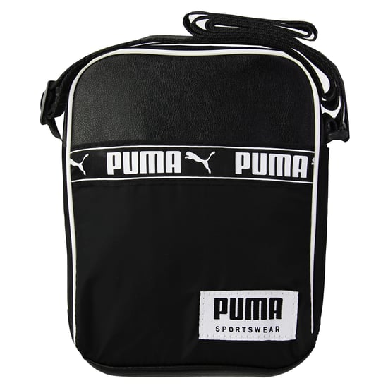Puma Sportwear Campus Unisex-Schultertasche, verstellbar, Schwarz - Image 1
