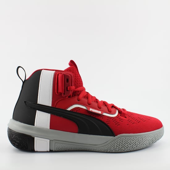 Puma Legacy MM Red Textile Herren High Top Schnürtrainer 194048 04 - Image 1