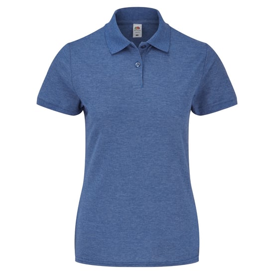 Fruit Of The Loom Womens Lady-Fit 65/35 Kurzarm-Poloshirt (Heather Royal) - Image 1