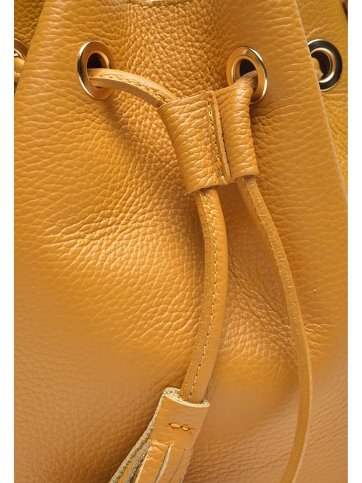 Carla Ferreri SS22 CF 1400 Moutarde Cuir de vachette Sac - Image 3