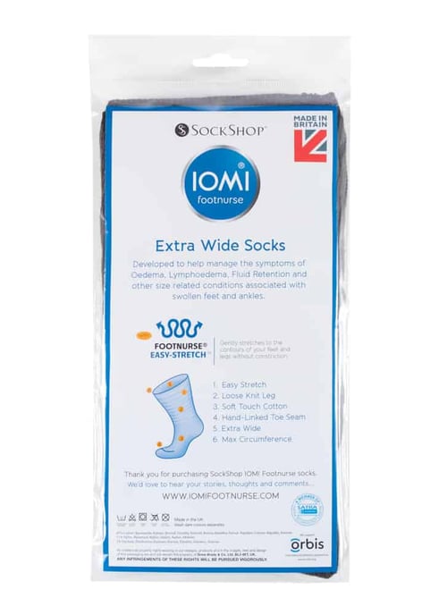 Herren & Damen Extra Wide Soft Cotton Oedema Socken für geschwollene Füße - Image 2