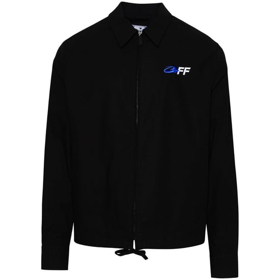 Off-White Exact Opposite Hybrid-Hemd mit Reißverschluss in Schwarz - Image 1