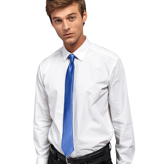Premier Colours Herren Satin-Clip-Krawatte (Royal) - Image 2
