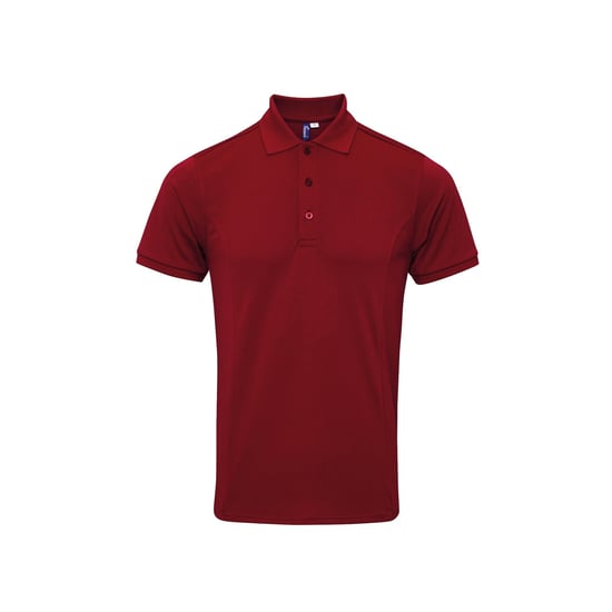 Premier Mens Coolchecker Plus Pique Polo mit CoolPlus (Burgund) - Image 1