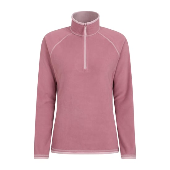 Mountain Warehouse - "Montana" Fleece-Oberteil mit halbem Reißverschluss für Damen (Hellrosa) - Image 1