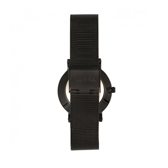Sophie & Freda Savannah Mesh Bracelet Watch w/Swarovski Crystals
