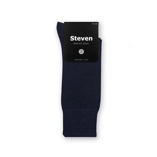 Herren Merinowolle Socken | Steven | Warme gestrickte gerippte Kleid Socken - Navy - Image 2