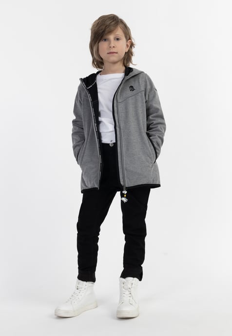 Schmuddelwedda Funktionsjacke jung grau melange - Image 2
