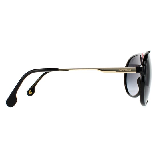 Carrera Aviator Mens Gold Red and Black Grey Gradient Sunglasses