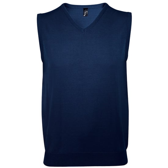 SOLS Mens Sleeveless V Neck Sweater Vest (Navy)