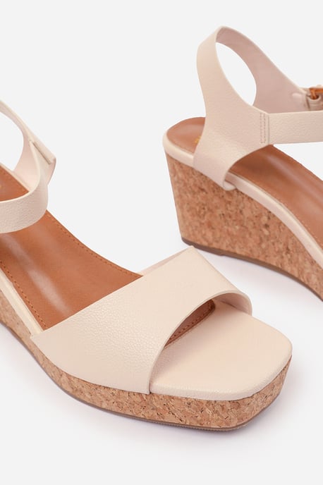 Wheres That From Womens 'Imelda' Wedge Sandals With Buckle Ankle Strap