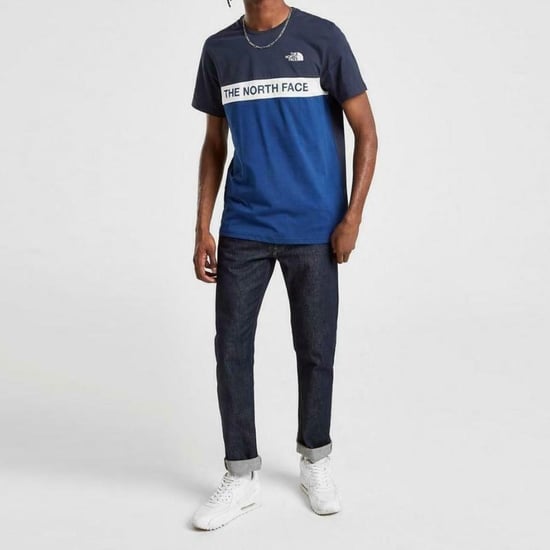 The North Face Herren gewebt Farbe Block T Shirt blau - Image 3