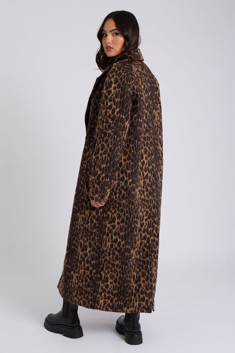 Urban Bliss Leopard Print Formal Coat