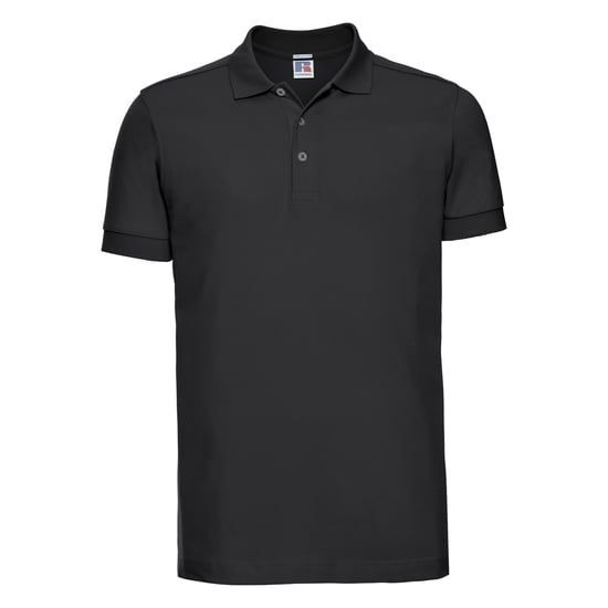 Russell Herren Stretch Kurzarm-Poloshirt (Schwarz) - Image 1