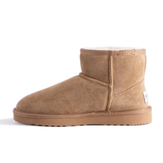 Aus Wooli "Bondi" Australia Short Sheepskin Ankle Boot, Tan
