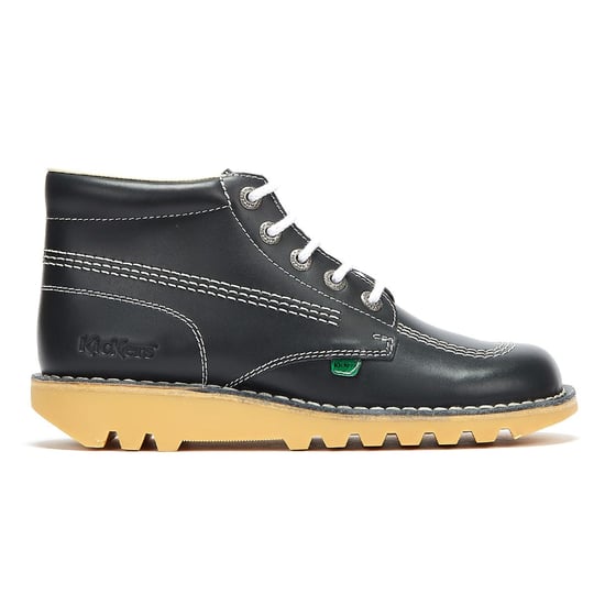 Kickers Mens Kick Hi Core Naturleder Stiefel - (Marineblau) - Image 5