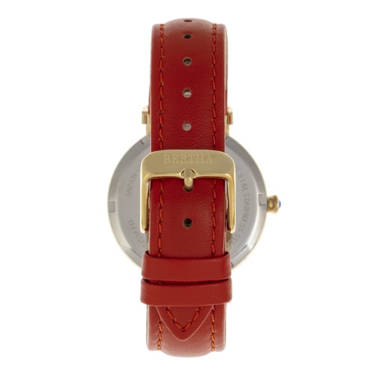 Montre à bracelet en cuir nacre Bertha Emily - Image 2
