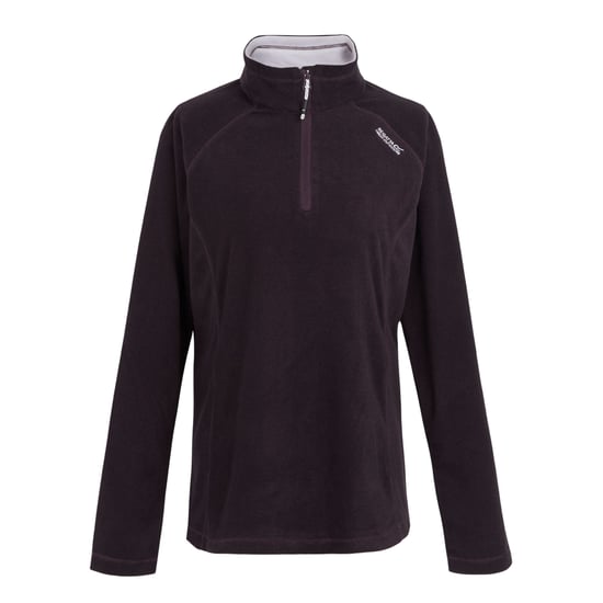 Regatta Great Outdoors Damen Fleece-Top Montes mit 1/4-Reißverschluss (Tiefpflaume/Schwarz) - Image 1