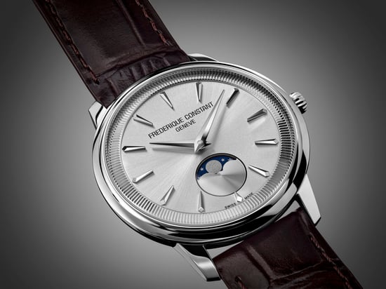 Frédérique Constant Moneta Moonphase Braun Unisex Armbanduhr FC-206S3S6 - Image 3