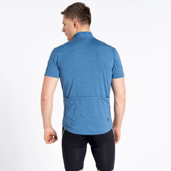 Dare 2B Mens Pedal It Out Marl Cycling Jersey (Stellar Blue)