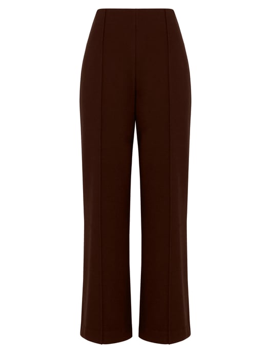 Womens Millers Wide Legs Brushed Pants Chocolate