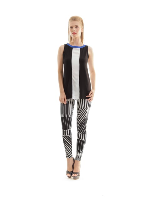Sleeveless Block Colour Top