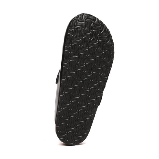 EVER AU Herren Hardhead Leder Komfort Clog Sandalen - Schwarzes Leder - Image 5