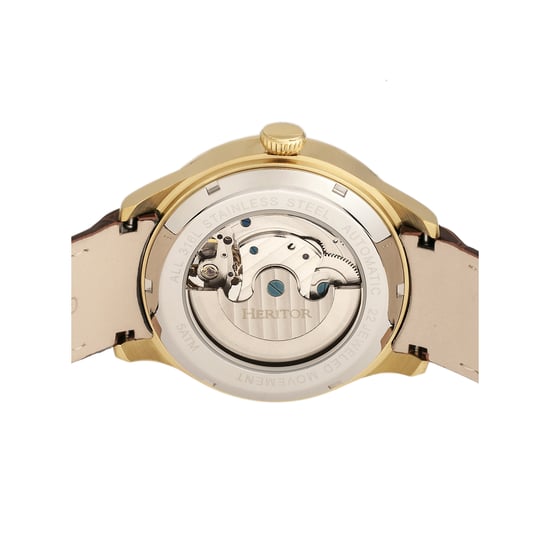 Heritor Automatik Gregory Semi-Skelettuhr mit Lederarmband - Image 4