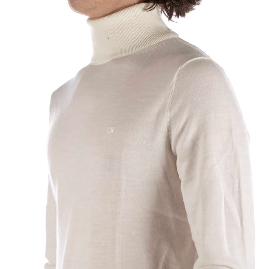 Calvin Klein Superior Wool Turtle Cream Sweater