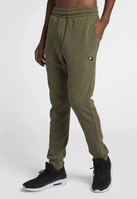 Nike Sportswear Optic Herren-Fleece-Crew-Trainingsanzug in Olivgrün - Image 3