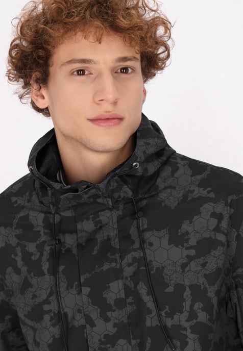 Mo Anorak Herren Dunkelgrau Schwarz Camouflage - Image 5