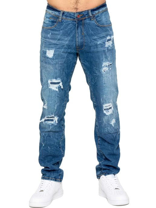 Enzo | Herren Ripped Denim Jeans - Image 2